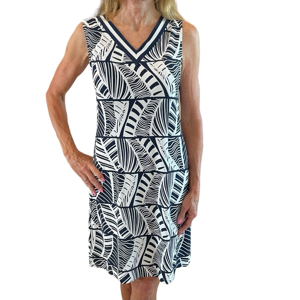 Tommy Bahama sleeveless V-neck both front and back dress in size small.